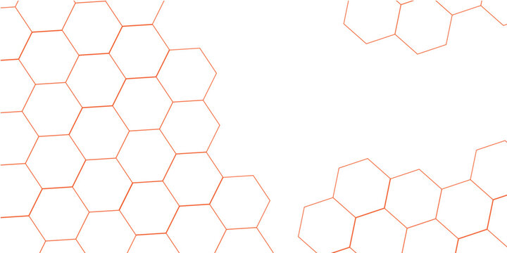 Abstract 3d Hexagon Block Pattern In Red And White. 3d Rendering