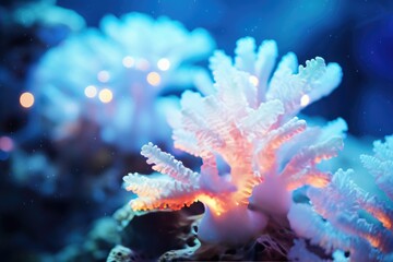 Blue Lagoon: Coral in clear blue water. - obrazy, fototapety, plakaty