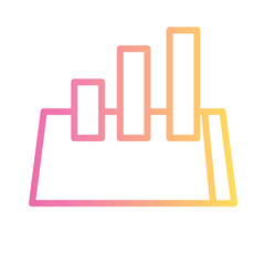 Graph Report Technology Gradient Outline Icon