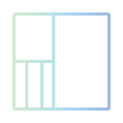 Grid Shape Creative Gradient Outline Icon
