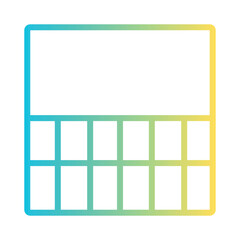 Grid Shape Creative Gradient Outline Icon