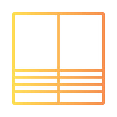 Grid Shape Creative Gradient Outline Icon
