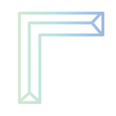 Pitch Roof Shape Gradient Outline Icon