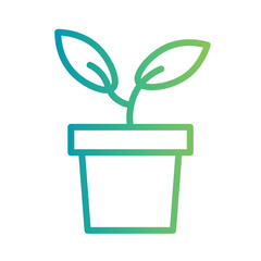 Flowers Growing Plant Gradient Outline Icon