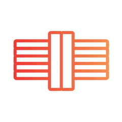 Line Rescue Rope Gradient Outline Icon