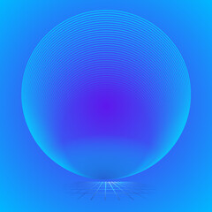blue glass sphere