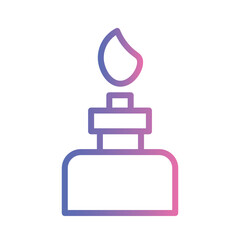 Mountain Camping Hiking Gradient Outline Icon