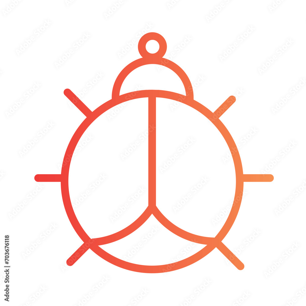 Poster bug code insect gradient outline icon