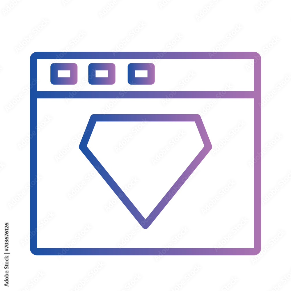 Poster clean code content gradient outline icon