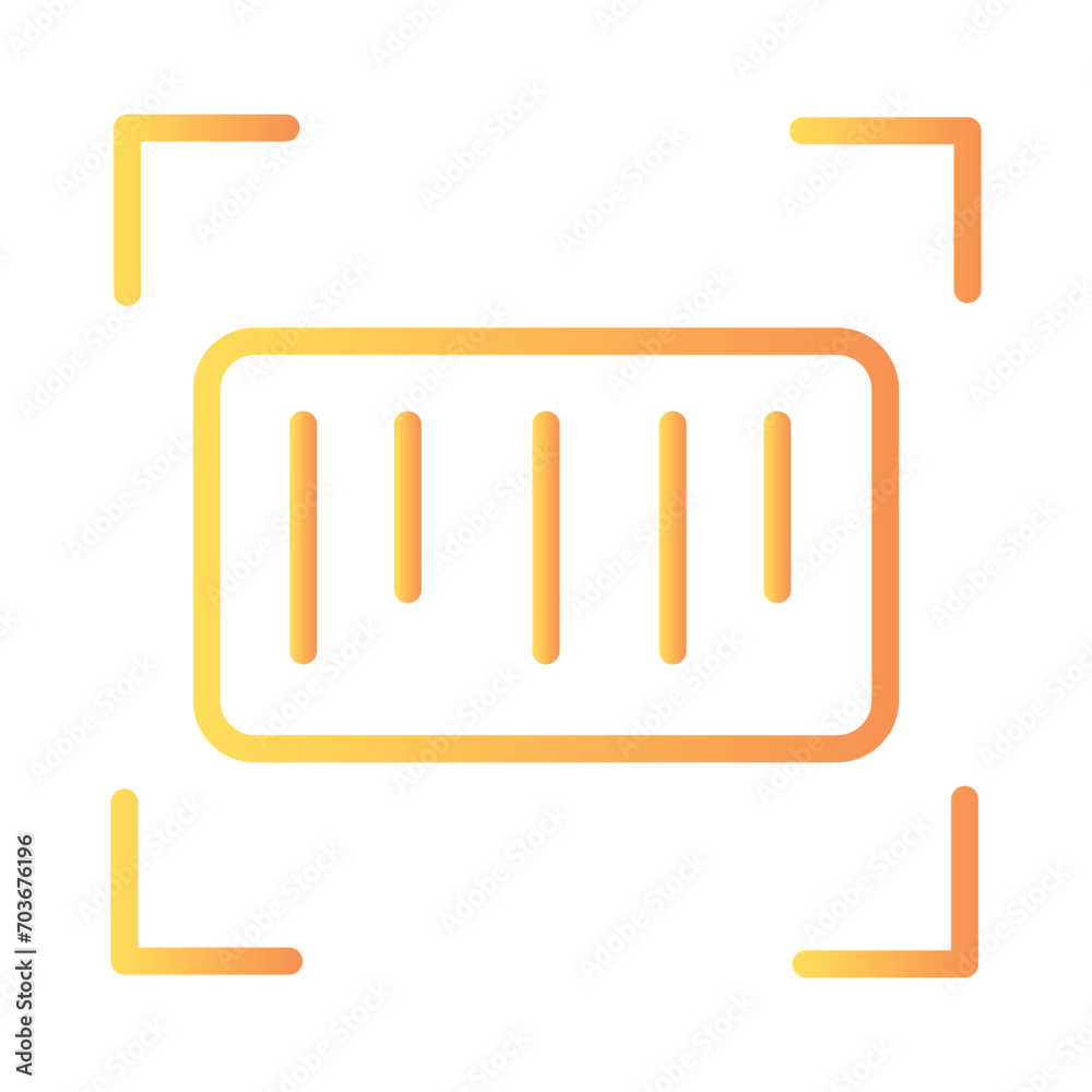Poster code scan shop gradient outline icon