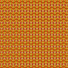 Absract geometric mosaic graphic pattern for design of fabric, wrapping paper, card Autumn red, yellow, peach, brown, green colors