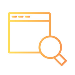 Browser Code Scan Gradient Outline Icon