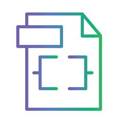 Code Coding File Gradient Outline Icon
