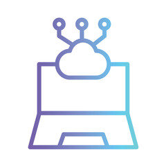 Obraz premium Code Interface Program Gradient Outline Icon