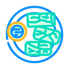 dolmades greek cuisine color icon vector. dolmades greek cuisine sign. isolated symbol illustration