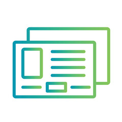 Fototapeta premium Driving Id Test Gradient Outline Icon