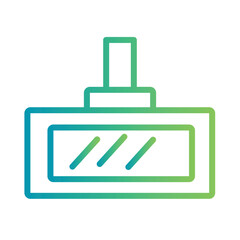 Driving Interior Mirror Gradient Outline Icon