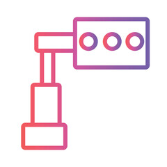 Driving Light Traffic Gradient Outline Icon