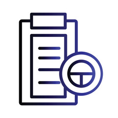 Driving Report Test Gradient Outline Icon