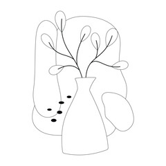 Boho Art style vector designs illustration for decoration. Simple and minimalist vintage vector art 