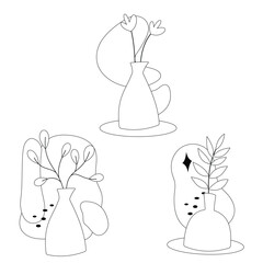 Boho Art style vector designs illustration for decoration. Simple and minimalist vintage vector art 