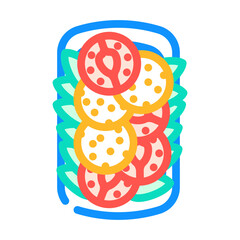 caprese salad italian cuisine color icon vector. caprese salad italian cuisine sign. isolated symbol illustration