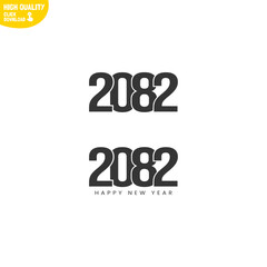 Creative Happy New Year 2082 Logo Design