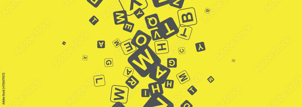 Fototapete abstract background with alphabet