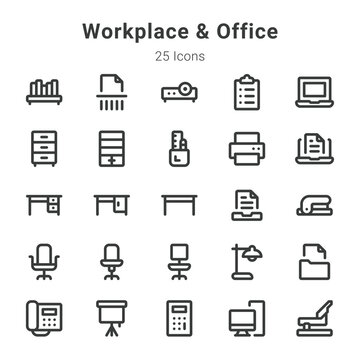 workplace and office icons