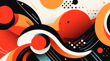 Abstract lines and shapes forming a dynamic and visually captivating pattern