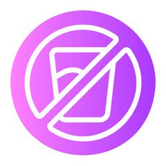 no drink gradient icon