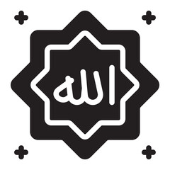 allah glyph icon