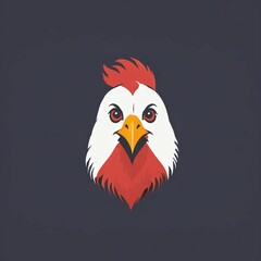 Cartoon chicken vector clip art illustration