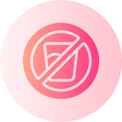 no drink gradient icon