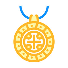 medallion jewelry color icon vector. medallion jewelry sign. isolated symbol illustration