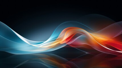 Colorful wave of smoke on a black background
