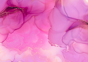 Obraz na płótnie Canvas 綺麗なピンクのアルコールインクの背景テクスチャ 