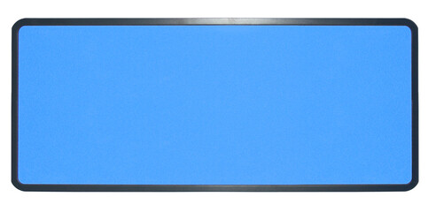 Plaque d’immatriculation aluminium bleu sans marquage 
