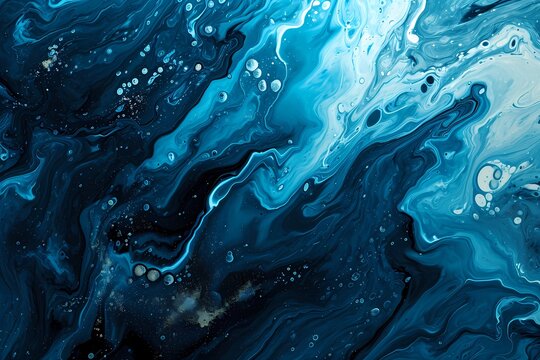 Abstract blue black oil painting background, texture background