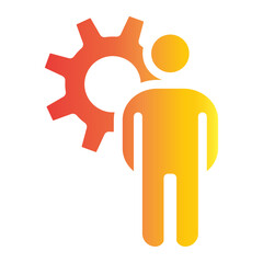 Business icon on flat gradient style