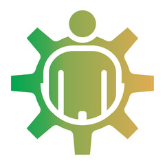 Business icon on flat gradient style