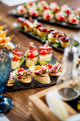 canape on the catering table