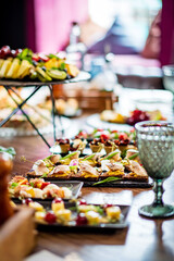 canape on the catering table