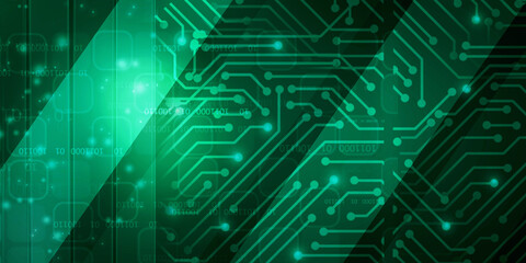 2d illustration Abstract futuristic electronic circuit technology background
