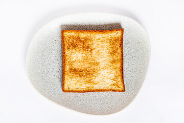 fresh toast on the white