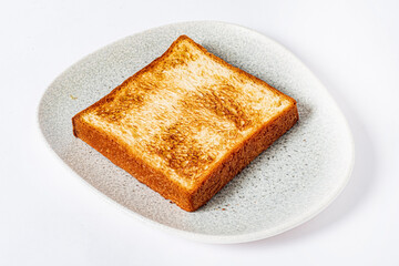 fresh toast on the white