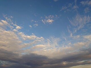 sky and clouds in dusk