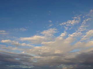 sky and clouds in dusk