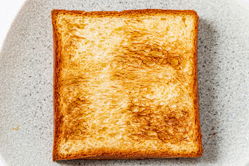 fresh toast on the white