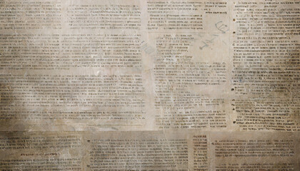 Crumpled newspaper texture background - obrazy, fototapety, plakaty